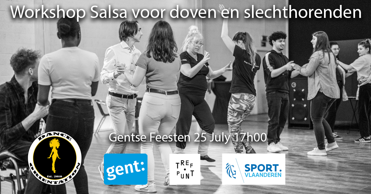 foto7: flyer salsaworkshop voor doven en slechthorenden op Gentse Feesten 2024